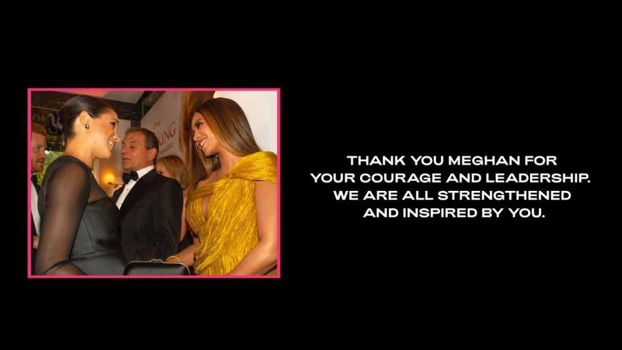 Meghan Markle recebe homenagem de Beyoncé - Reprodução/beyonce.com