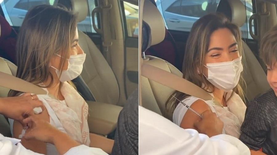 Patricia Abravanel fica com medo da agulha durante vacina da covid-19 - Reprodução/Instagram