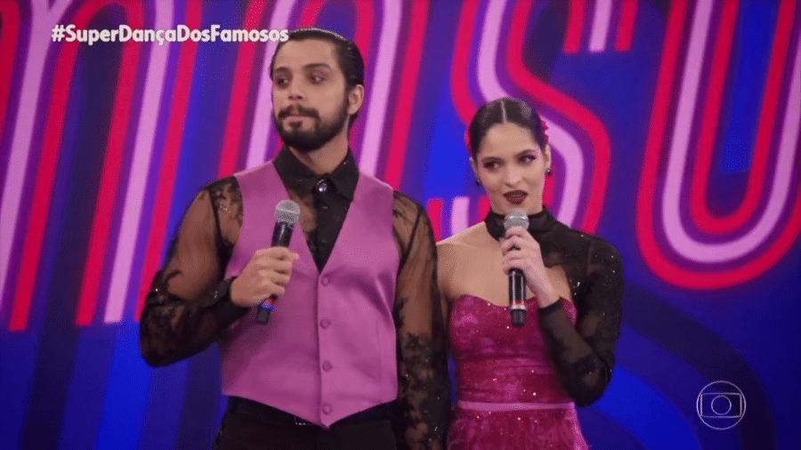 Rodrigo Simas e Nathália Ramos na "Super Dança dos Famosos"  - Reprodução/Globoplay