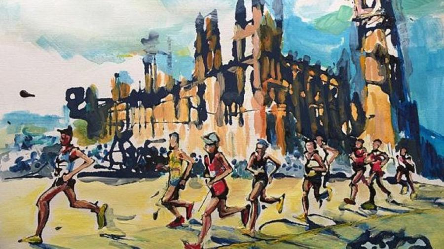 London Marathon - Pintura de Gosha Gibek