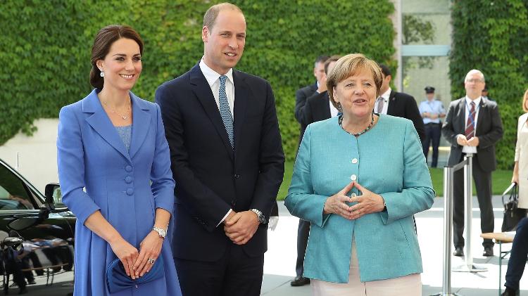 Kate, William e Angela Merkel - Getty Images - Getty Images