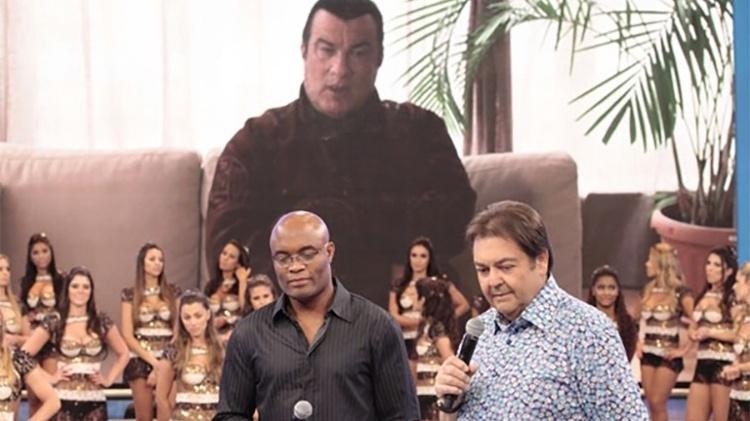 Steven Seagal, Faustão e Anderson Silva - Reprodução - Reprodução