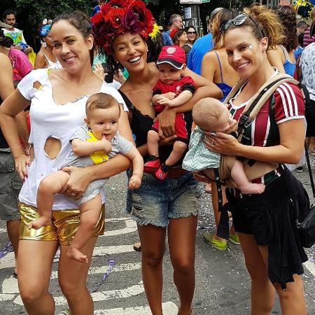 Sheron Menezzes e Maira Charken levam os filhos para o carnaval pela 1ª vez - Instagram @sheronmenezzes
