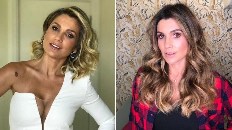 Flávia Alessandra antes e depois de novo visual - Reprodução/Instagram