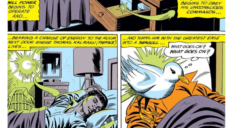 Lanterna Verde transforma seu melhor amigo em uma gaivota em "Lanterna Verde #7" (1961) - Reprodução/CBR - Reprodução/CBR