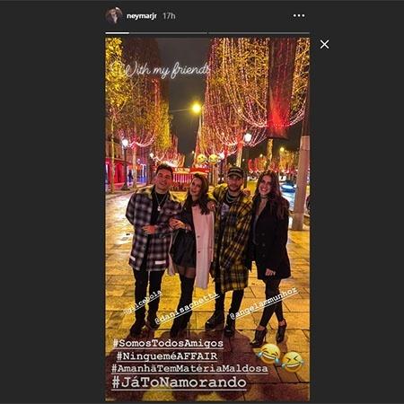 Neymar publica foto com amigos, entre eles, a ex-BBB Angela Munhoz, em Paris - Reprodução/Instagram - Reprodução/Instagram