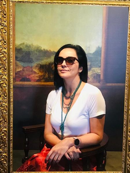 Izabella Camargo posa como Mona Lisa na exposição do Da Vinci - Reprodução/Instagram