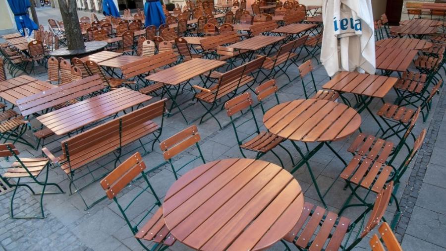 Restaurante em Munique permaneceu fechado durante a pandemia do coronavírus - Getty Images