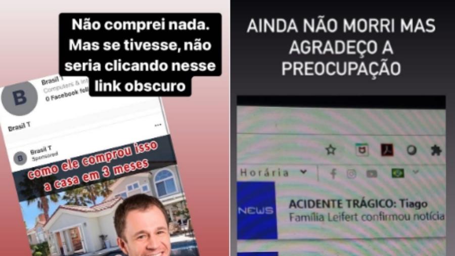 Tiago Leifert nega fake news, por meio de suas redes sociais - Reprodução/Instagram