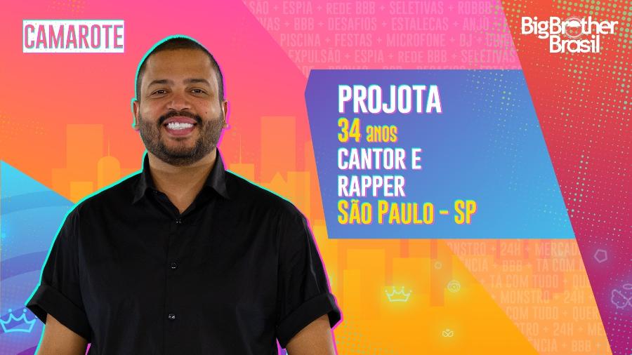 O rapper Projota está no camarote do "BBB 21" - Divulgação