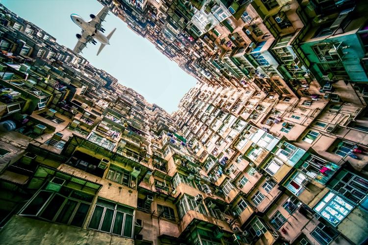 Hong Kong é popular por projetos de arranha-céus como conjuntos habitacionais para lidar com a demanda populacional --uma das mais altas do mundo