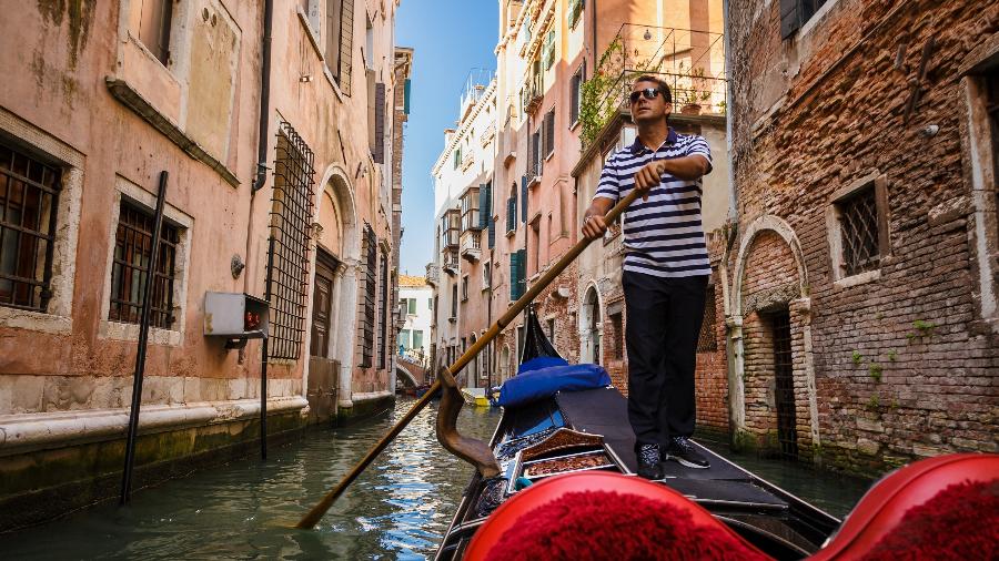 Gondoleiro em Veneza