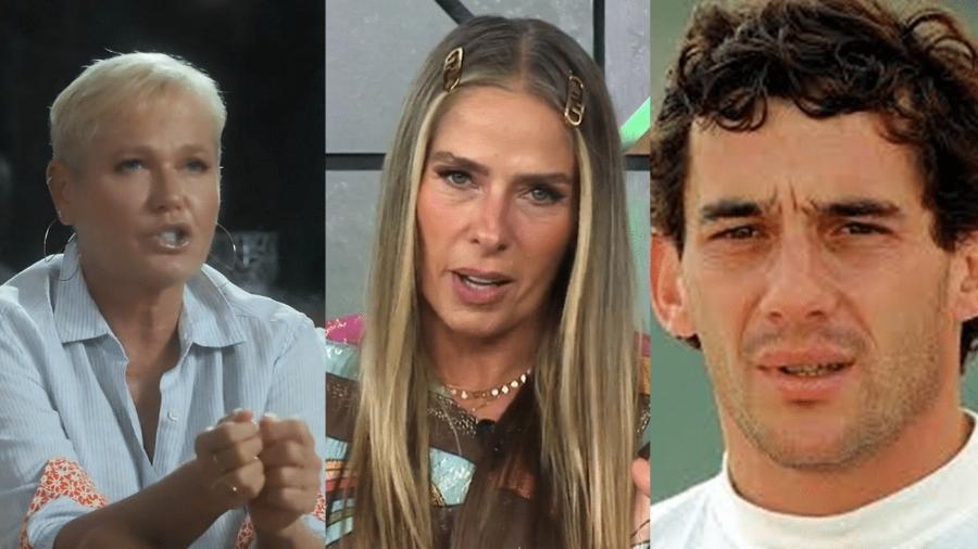 Xuxa, Adriane Galisteu e Ayrton Senna; pilotou namorou com as duas apresentadoras - Reprodução/Divulgação