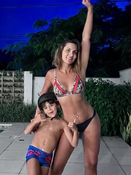 Paula Barbosa e o filho Daniel