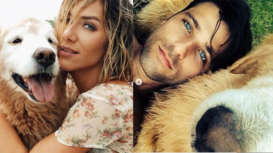 Giovanna Ewbank e Bruno Gagliasso com o cachorro Zeca - Reprodução/Instagram