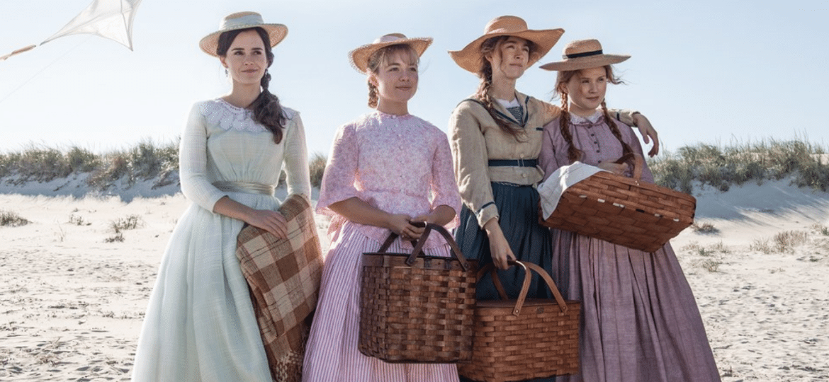 Emma Watson, Florence Pugh, Saoirse Ronan e Eliza Scanlen são as irmãs March em Adoráveis Mulheres - Divulgação/Vanity Fair