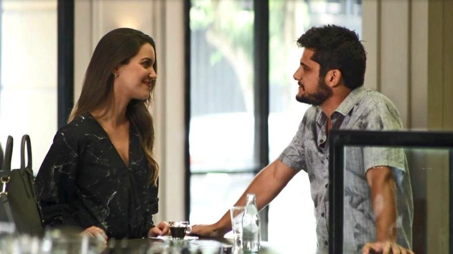 Fabiana (Nathalia Dill) decide dar o troco em Agno (Malvino salvador) e contrata os serviços de Bernardo (Bruno Gissoni) - Globo