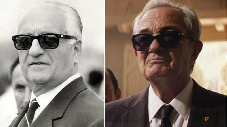 Enzo Ferrari e Remo Girone - Reprodução/Montagem - Reprodução/Montagem