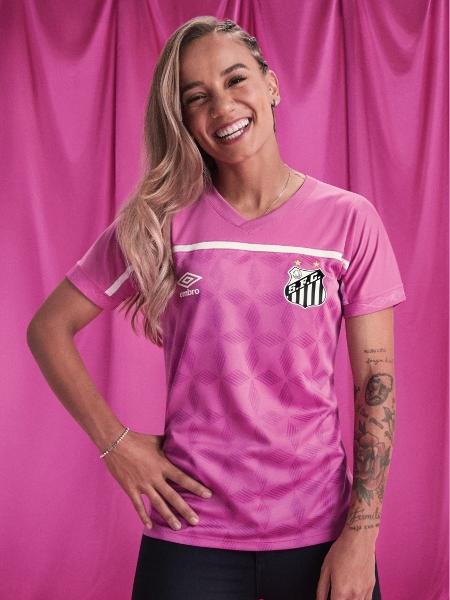 Camisa do Santos especial da Umbro para o Outubro Rosa - Reprodução/Instagram @umbrobrasil