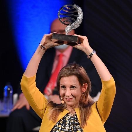 A espanhola Eva Garcia Saenz de Urturi é autora de "Aquitania" - LLUIS GENE/AFP