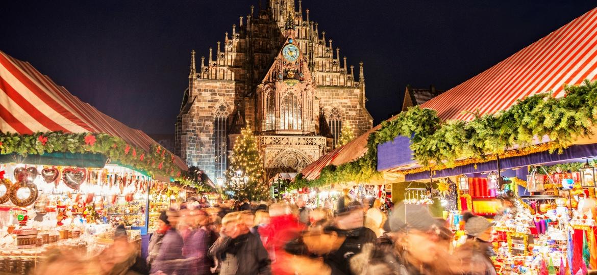 Mercado de Natal de Nurembergue, o mais famoso do mundo, em foto anterior à pandemia - Getty Images