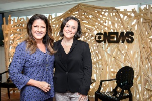 Christiane Pelajo com a jornalista Cristina Tardáguilla - Ramon Vasconcelos/Rede Globo - Ramon Vasconcelos/Rede Globo