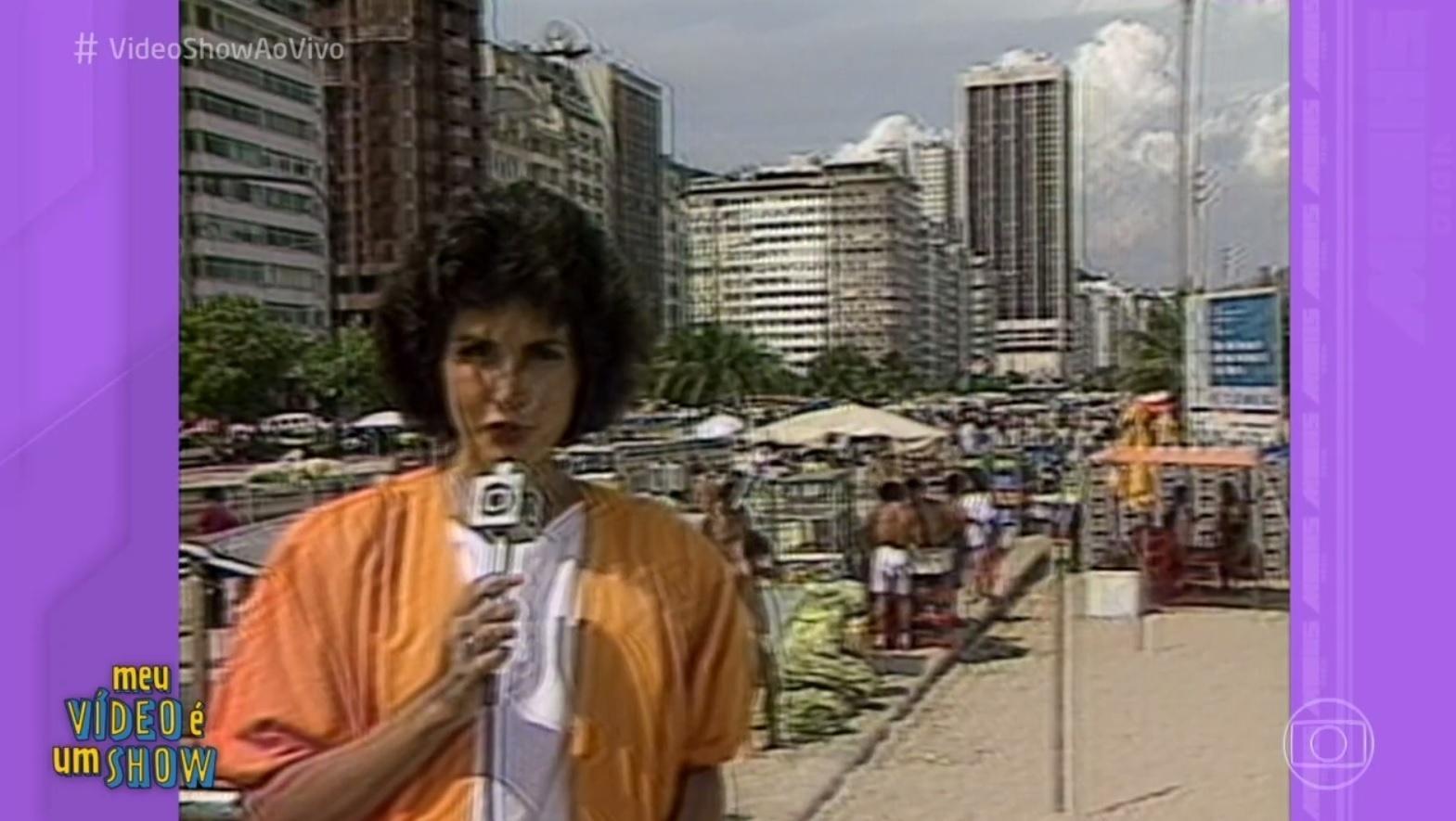 Fátima Bernardes participa do "Vídeo Show" e revê matérias antigas da carreira - Reprodução/TV Globo