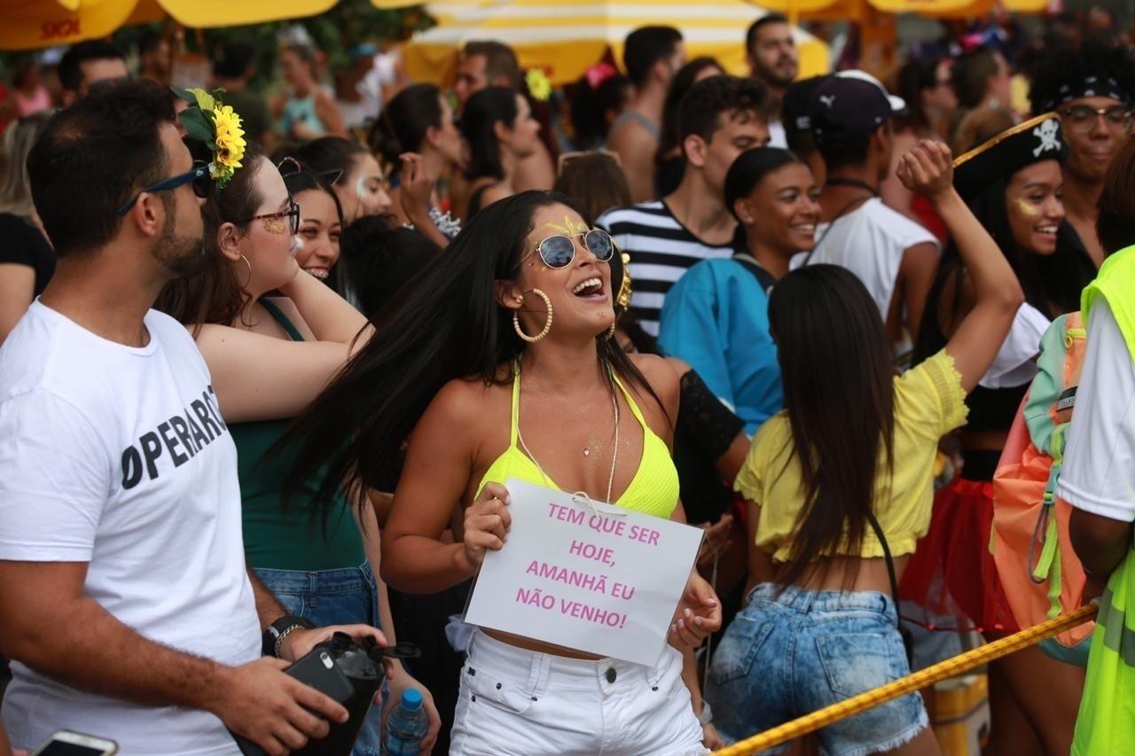 Foliões no esquenta do Bloco da Preta no Parque Ibirapuera, em São Paulo - Diego Padgurschi/UOL