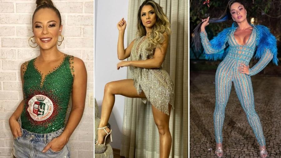 Paolla Oliveira, Lexa e Aline Riscado estão entre as rainhas de bateria das escolas do Rio - Reprodução / Instagram