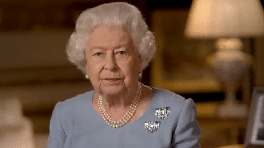Rainha Elizabeth II também falou sobre o coronavírus em discurso sobre 75º aniversário do fim da Segunda Guerra Mundial - reprodução/BBC