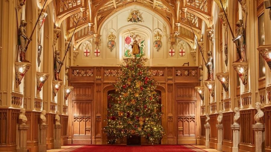 A árvore de Natal da rainha tem seis metros de altura - Reprodução/Royal Collection Trust