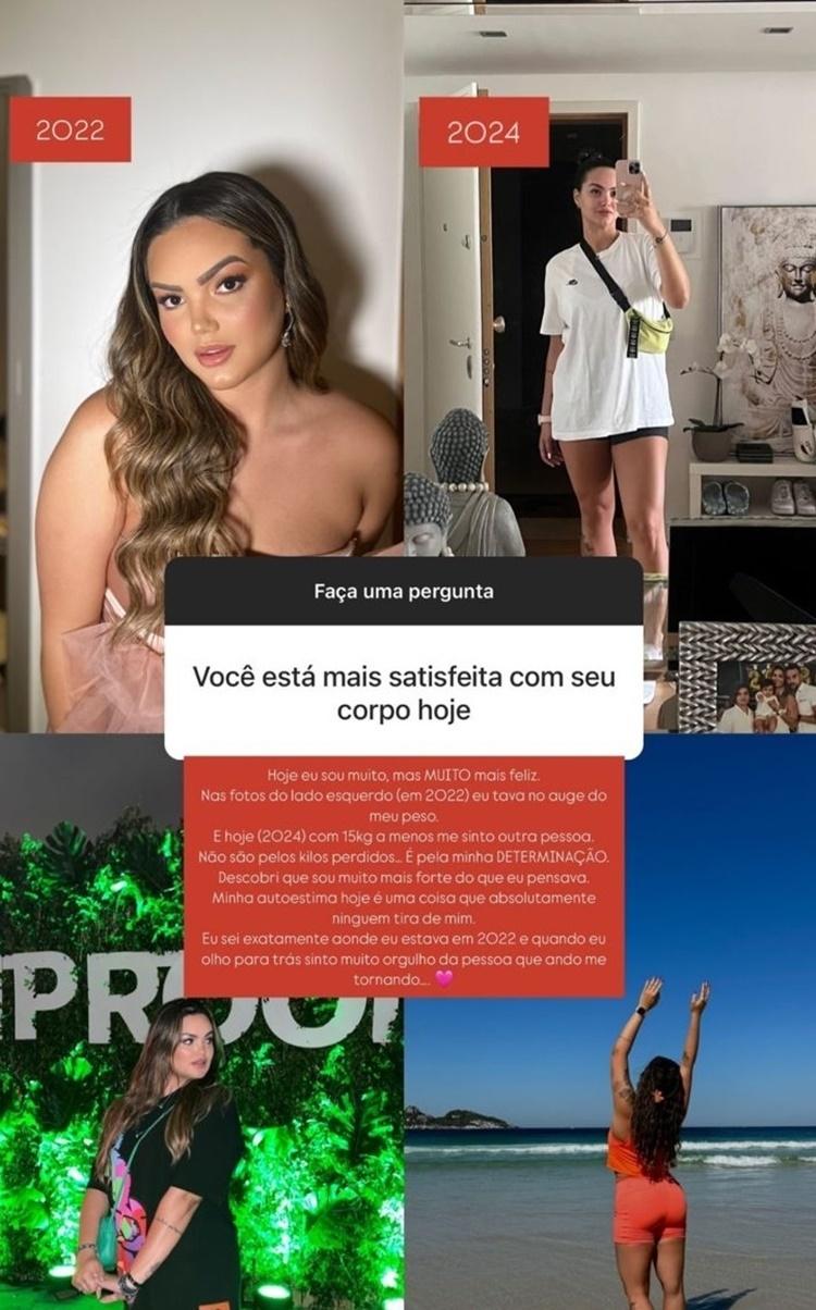 Suzanna Freitas, filha de Kelly Key, mostra antes e depois do corpo