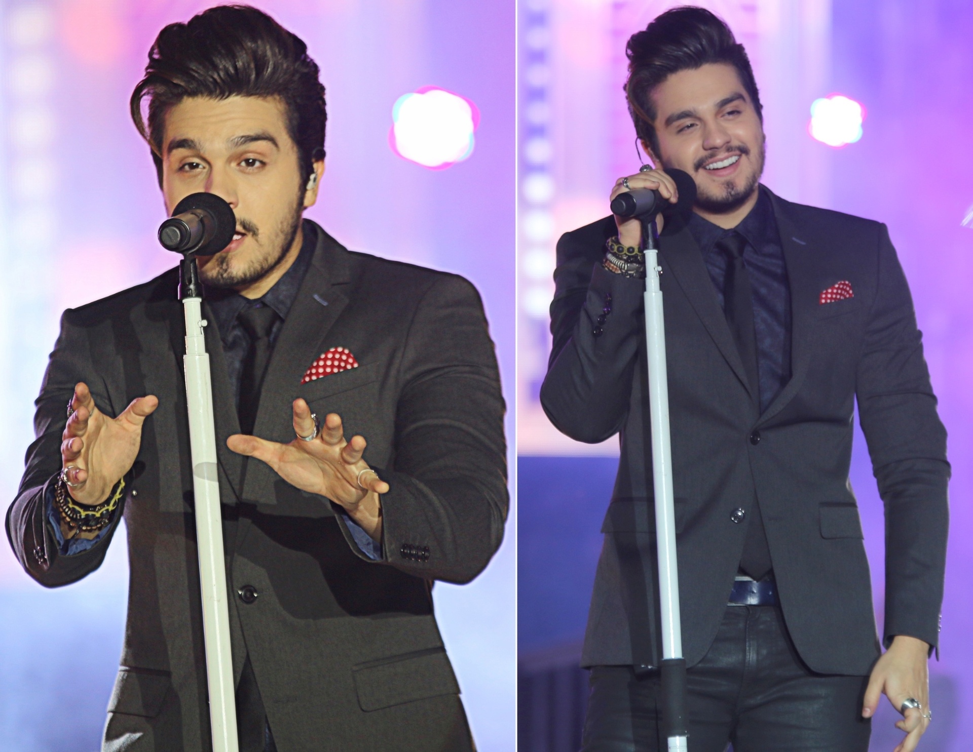 Desde quando estourou com "Meteoro", em 2009, Luan Santana mudou bastante. O topete impecável passou fazer parte do look do cantor que continua atraindo multidões em seus shows - Gisele Pimenta