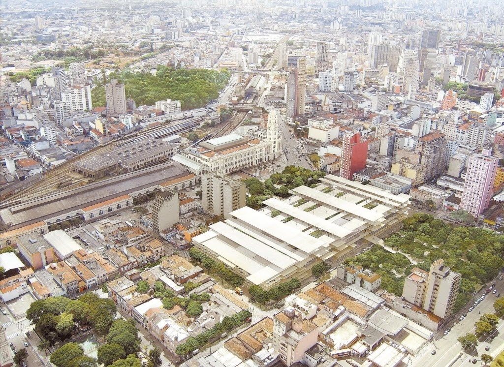 Projeções artísticas do Complexo Cultural da Luz, projeto da dupla de arquitetos suíços Jacques Herzog e Pierre de Meuron - Divulgação