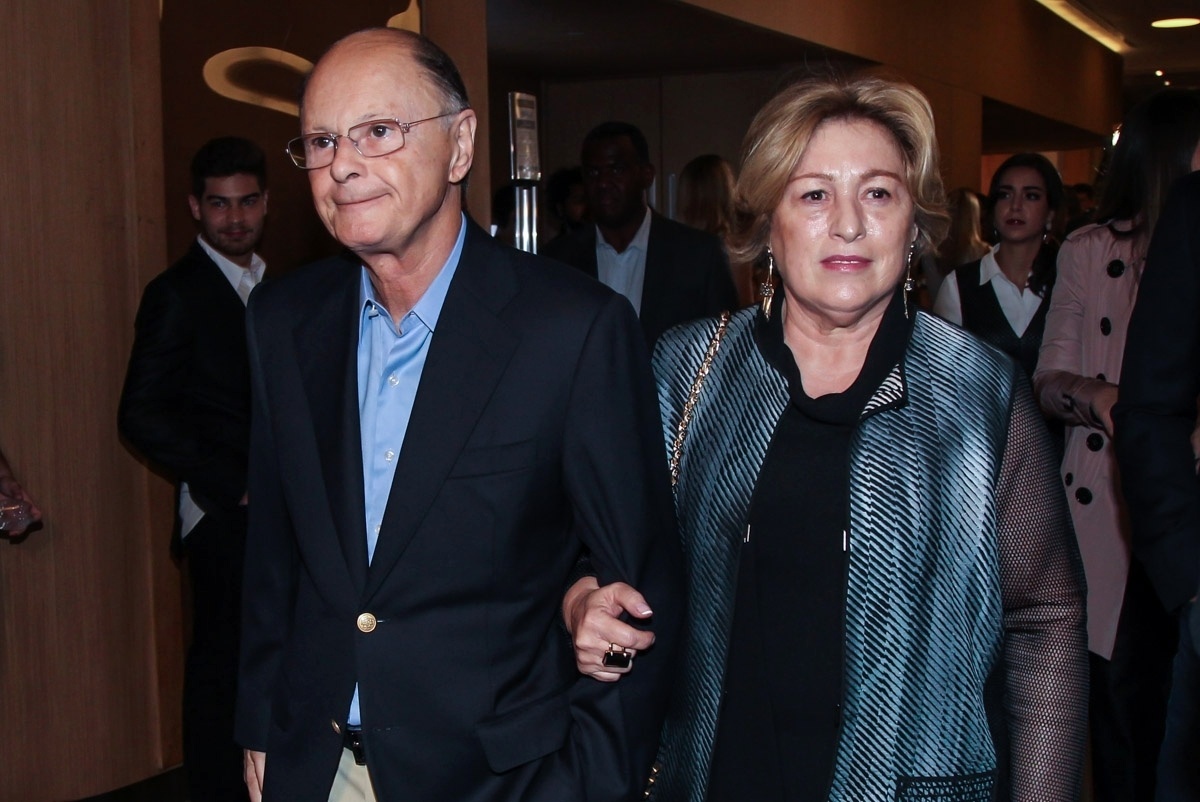 26.jan.2016 - O bispo Edir Macedo, dono da Record e da Igreja Universal do Reino de Deus, e sua mulher, Ester - Manuela Scarpa/Brazil News