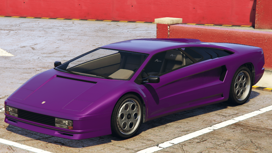 Infernus Classic lembra um Lamborghini Diablo, mas exige um "conserto" para ser pilotado pelos jogadores - Reprodução