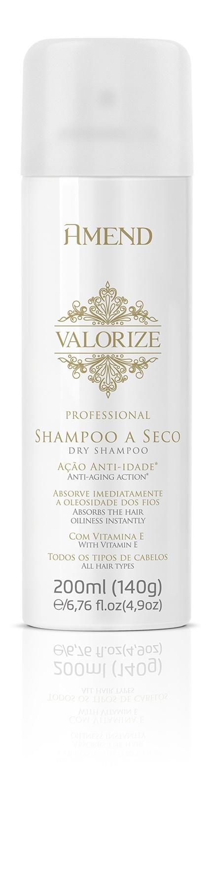 Valorize, com ação anti-idade: tem vitamina E na fórmula, para ajudar a proteger os fios do envelhecimento precoce. R$ 34,49, Amend, amend.com.br - Divulgação