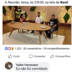 Valter reclama por não ter sido convidado para Especial de "MasterChef" - Reprodução/Facebook - Reprodução/Facebook