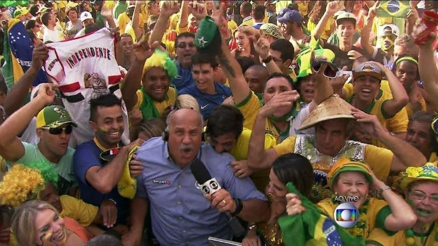 Márcio Canuto foi mordido por torcedor brasileiro no vale do Anhangabaú, na Copa do Mundo de 2014 - Reprodução/TV Globo