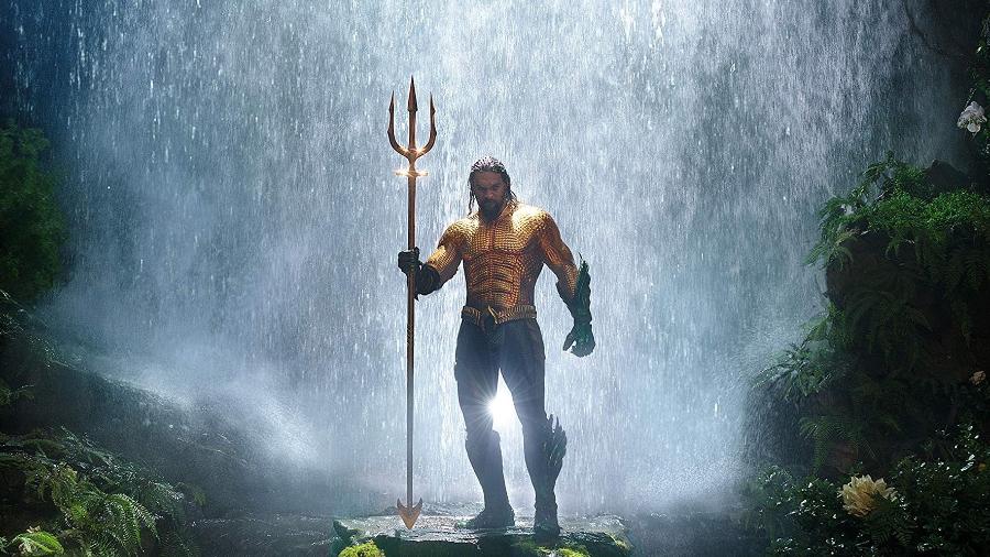 Jason Momoa com o uniforme clássico do Aquaman - Divulgação