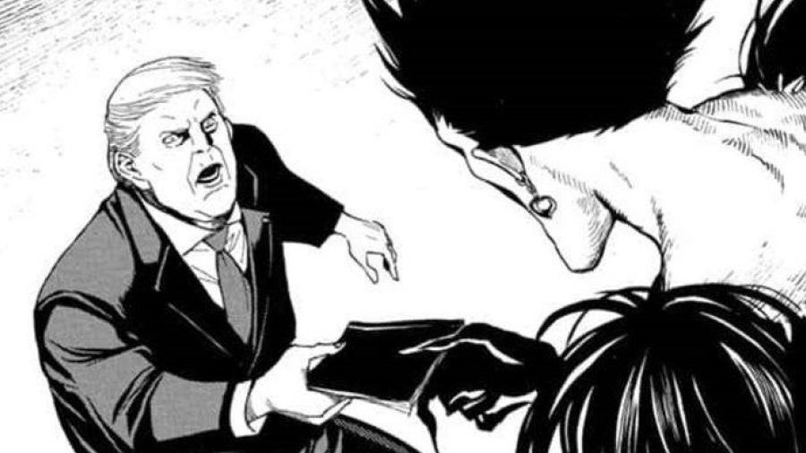Donald Trump no novo mangá de Death Note - Reprodução
