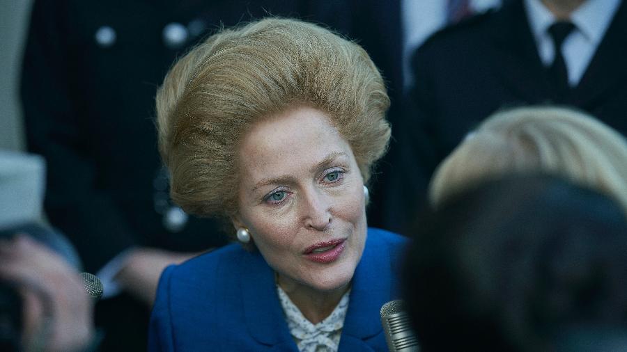 Gillian Anderson como Margaret Thatcher na quarta temporada de "The Crown" - Des Willie/Netflix