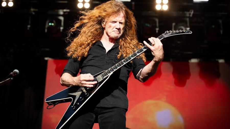 Dave Mustaine, do Megadeth, que se apresentou nesta quinta, em São Paulo