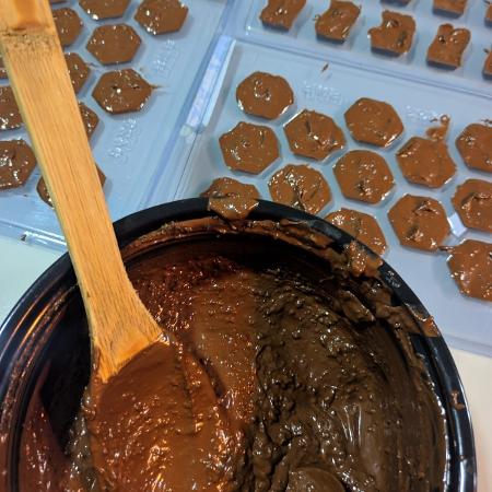 Choconébrio, mistura de chocolate, larvas de besouro (tenebrio), água e farelo de milho