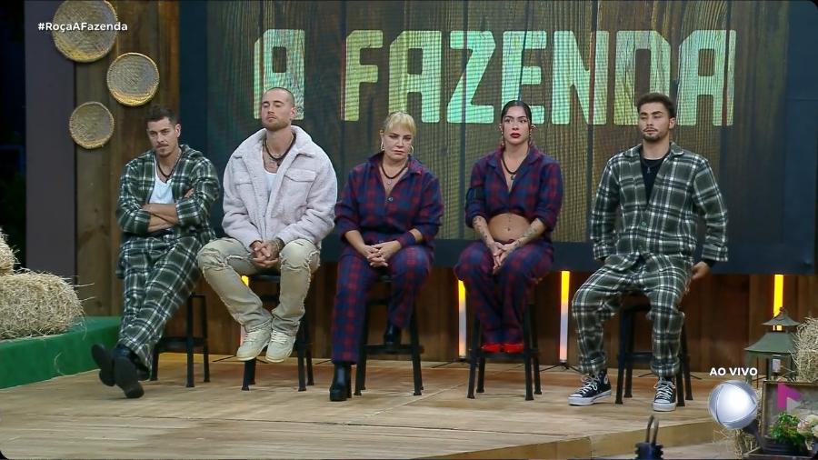 A Fazenda 16: Sacha, Yuri, Flor, Luana e Gui estão na 12ª roça