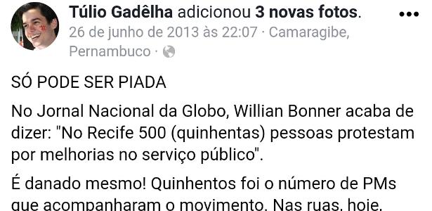 Túlio Gadêlha - Reprodução/Facebook/tuliogadelha - Reprodução/Facebook/tuliogadelha