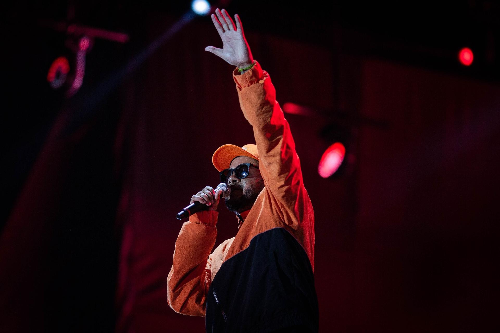 Emicida se apresenta no palco Sunset no Rock In Rio 2019 - Folhapress