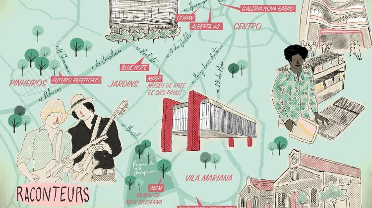 Mapa Raconteurs - Reprodução - Reprodução