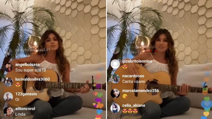 Paula Fernandes tocou em uma live no Instagram para seus fãs em quarentena - Reprodução/Instagram