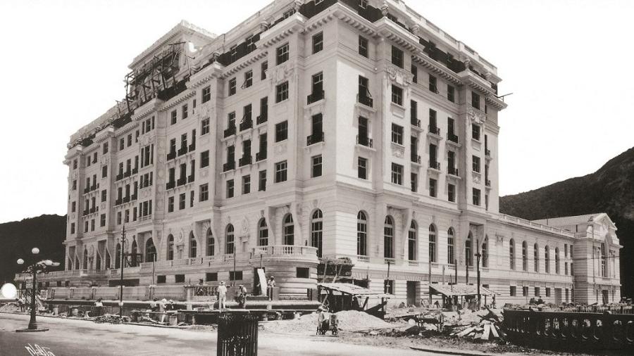 Copacabana Palace, um dos ícones hoteleiros do Brasil, em foto antiga - Divulgação Belmond Copacabana Palace